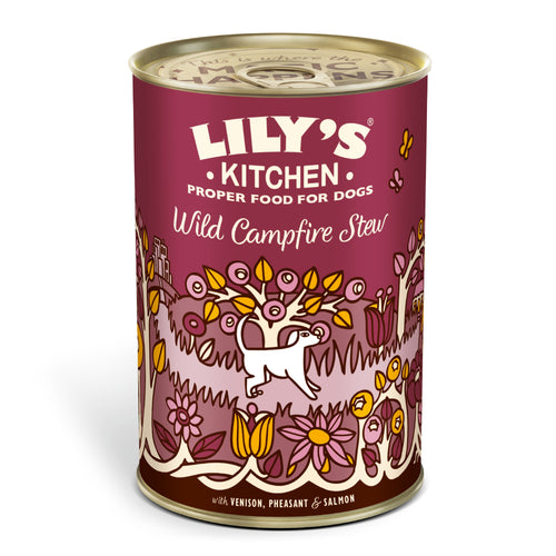 LILY's KITCHEN Wild Campfire Stew, srnetina s fazanom i lososom, 400g