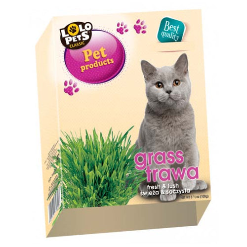 LOLO PETS CLASSIC Trava za macke, sjeme za klijanje, 100g