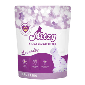 MITZY Silikatni pijesak za macke Lavander, upijajuci, 3,8 L