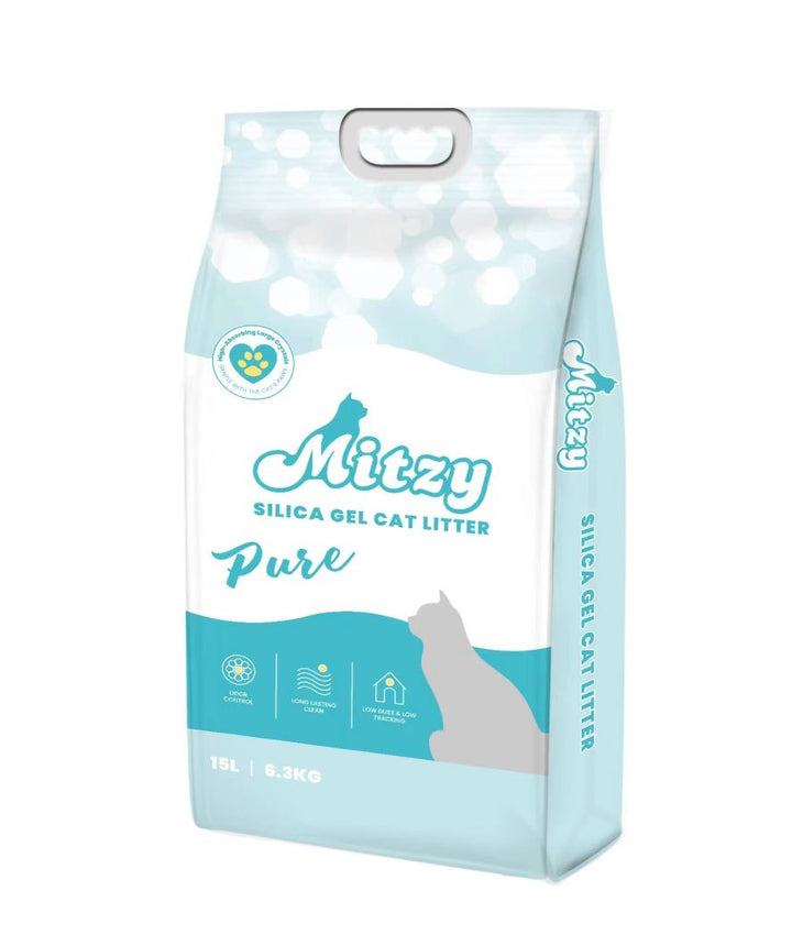 MITZY Silikatni pijesak za macke Pure, upijajuci, bez mirisa, 15 L