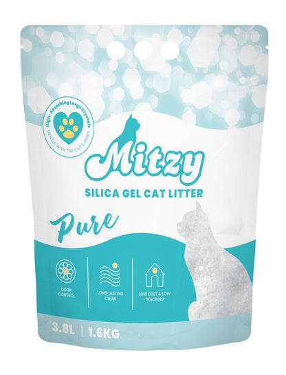 MITZY Silikatni pijesak za macke Pure, upijajuci, bez mirisa, 3,8 L