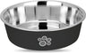 MR. PET Zdjelica Bonney Circle Paw, inox, protuklizna, crna, 450ml