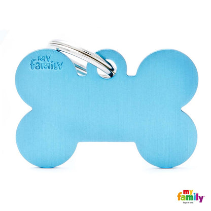 MYFAMILY Basic Plocica za graviranje  Kost aluminij, svijetlo plava