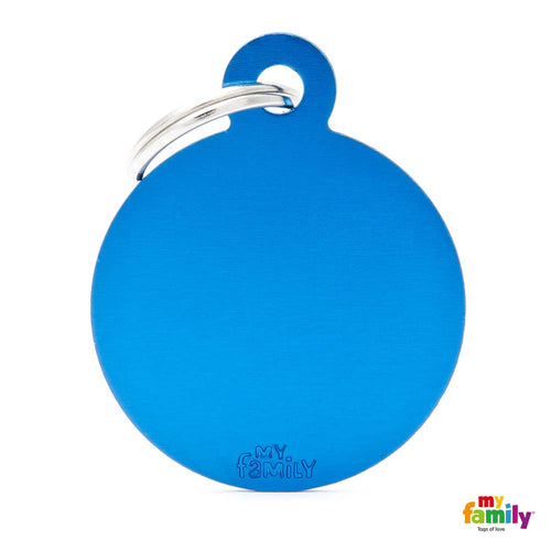 MYFAMILY Basic Plocica za graviranje  Krug, aluminij, tamno plava