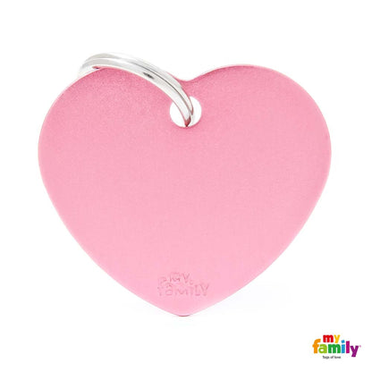 MYFAMILY Basic Plocica za graviranje  Srce, aluminij, ruzicasta