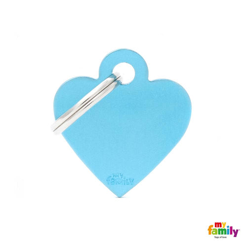 MYFAMILY Basic Plocica za graviranje  Srce, aluminij, svijetlo plava