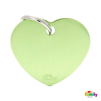 MYFAMILY Basic Plocica za graviranje  Srce, aluminij, zelena