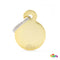 MYFAMILY Basic Pločica za graviranje Basic Krug S, mesing, 2,15x2,85cm, zlatna