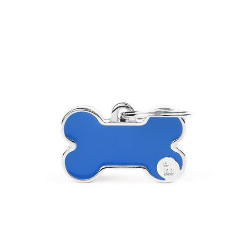 MYFAMILY Basic Plocica za graviranje Handmade Kost S, 3x1,9cm, plava