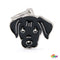 MYFAMILY Friends Pločica za graviranje Labrador Retriver crni, 3,3x2,6cm