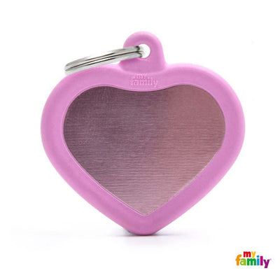 MYFAMILY Hushtag Plocica za graviranje srce, pink