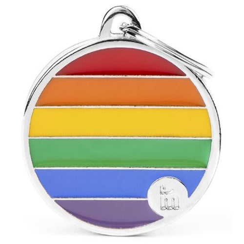 MYFAMILY Plocica za graviranje Rainbow Krug L, 3,2 x 3,7cm