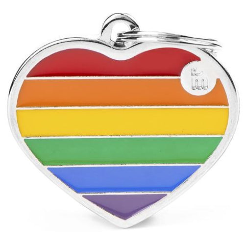 MYFAMILY Plocica za graviranje Rainbow Srce
