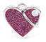 MYFAMILY Shine Pločica za graviranje Srce S, 2,5x2,5, roza