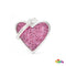 MYFAMILY Shine Pločica za graviranje Srce S, 2,5x2,8, roza