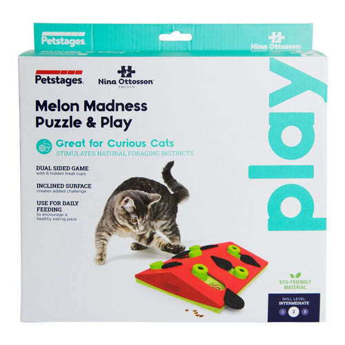 NINA OTTOSSON Puzzle&Play Melon Madness, inter. igracka za macke, 26,6x7x26,5cm