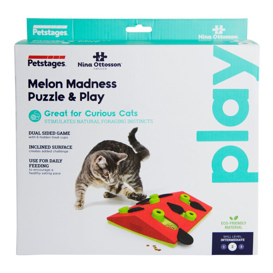 NINA OTTOSSON Puzzle&Play Melon Madness, inter. igracka za macke, 26,6x7x26,5cm