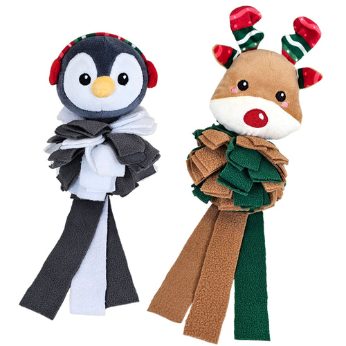 NOBBY Blagdanska interaktivna igracka za pse, plisana, razni oblici, 17 - 20 cm