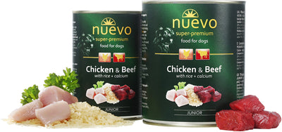 NUEVO JUNIOR Dog, piletina i govedina s rizom