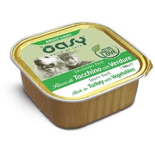 OASY Pasteta za pse LIGHT, s povrcem, bogata puretinom, 150g