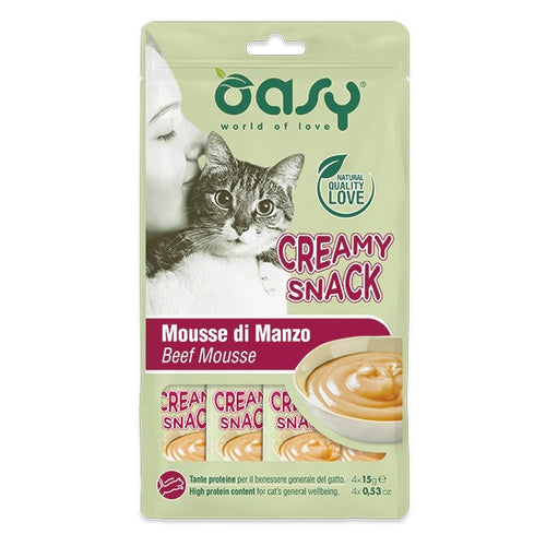 OASY Snack Cat, kremasta poslastica sa okusom govedine 4X15gr