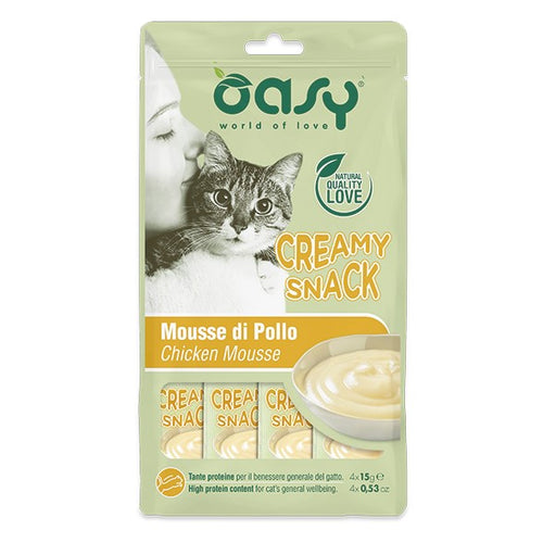 OASY Snack Cat, kremasta poslastica sa okusom piletine 4X15gr
