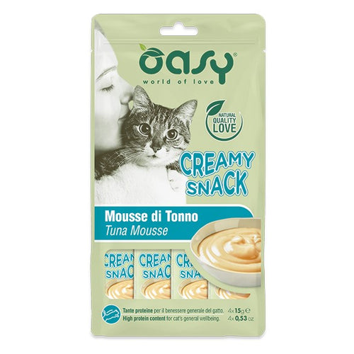 OASY Snack Cat, kremasta poslastica sa okusom tune, 4X15gr