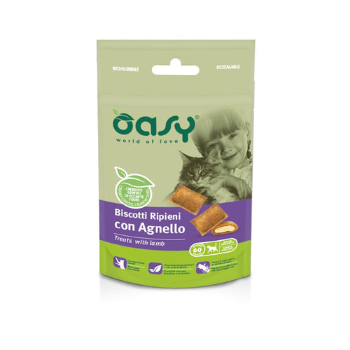 OASY Snack Cat hrskava punjena poslastica sa okusom janjetine 60 gr