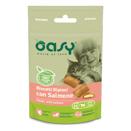 OASY Snack Cat hrskava punjena poslastica sa okusom lososa 60 gr