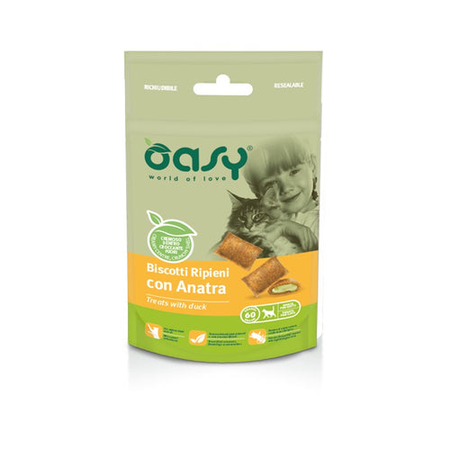 OASY Snack Cat hrskava punjena poslastica sa okusom pacetine 60 gr