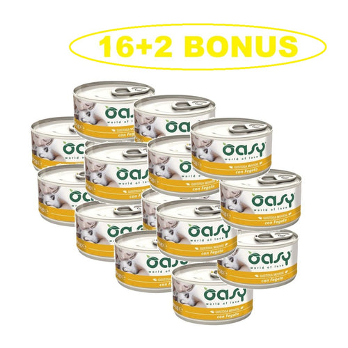 OASY Tasty Mousse s jetrom, 85g, 16+2 BONUS