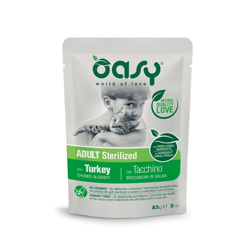 OASY Vrecica za sterilizirane macke, komadici s puretinom u umaku, 85g