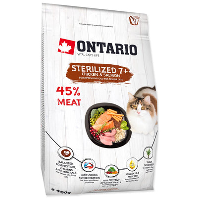 ONTARIO Cat, Sterilised 7+, piletina s lososom