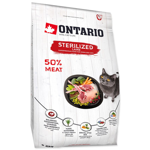 ONTARIO Cat, Sterilised, janjetina, 2kg