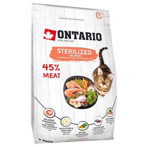 ONTARIO Cat, Sterilised, losos, 400g