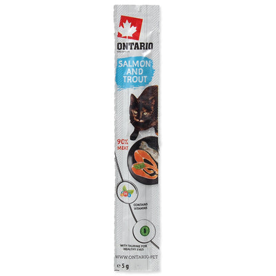 ONTARIO Cat Sticks, mesni stapic s lososom i pastrvom, 5g