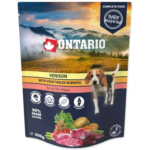 ONTARIO Dog, vrecica, misicno meso divljaci s povrcem, u temeljcu, 300g