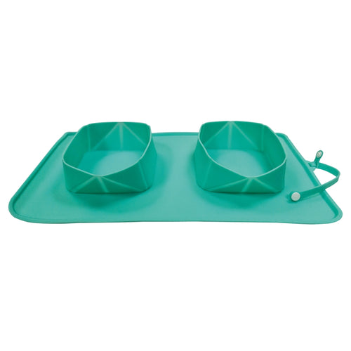 OUTLET CROCI Putna zdjelica, dupla, plava, 38x22x5cm