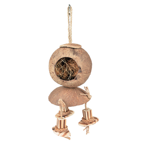 OUTLET DUVO+ Kucica za glodavce i ptice Coconut jungle, 34x12x12cm