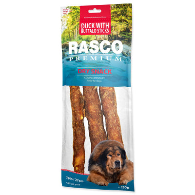RASCO Premium, zvakalica raw hide bizon/pacetina, 27cm, 250g