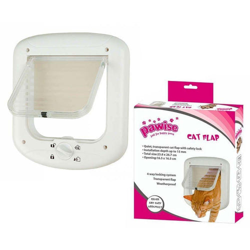 PAWISE Cat Flap, vrata za mace, plasticna, sustav za zakljucavanje, razne vel.