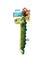 PAWISE Igračka za pse Stuffless Stick Krokodil, pliš, 40cm
