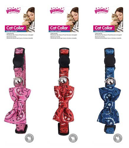 PAWISE Ogrlica za mace s masnicom Bowknot 30cm