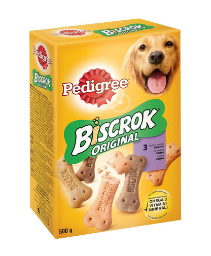 PEDIGREE  Biscrok Original, s piletinom, govedinom i kostanom mozdinom, 500g