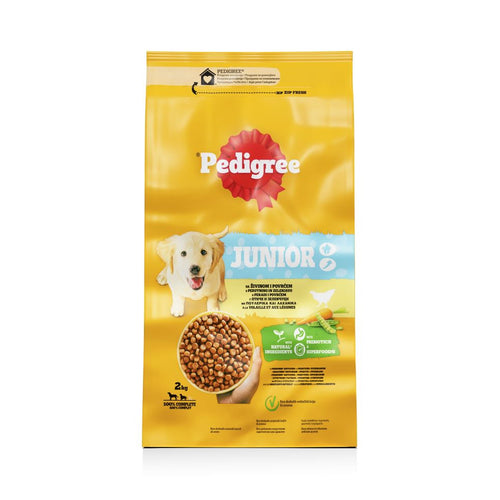 PEDIGREE JUNIOR s peradi i povrcem, 2kg