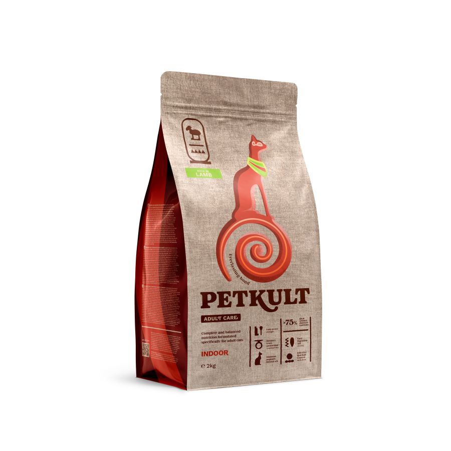 PETKULT Adult Care Indoor, s janjetinom, 2kg