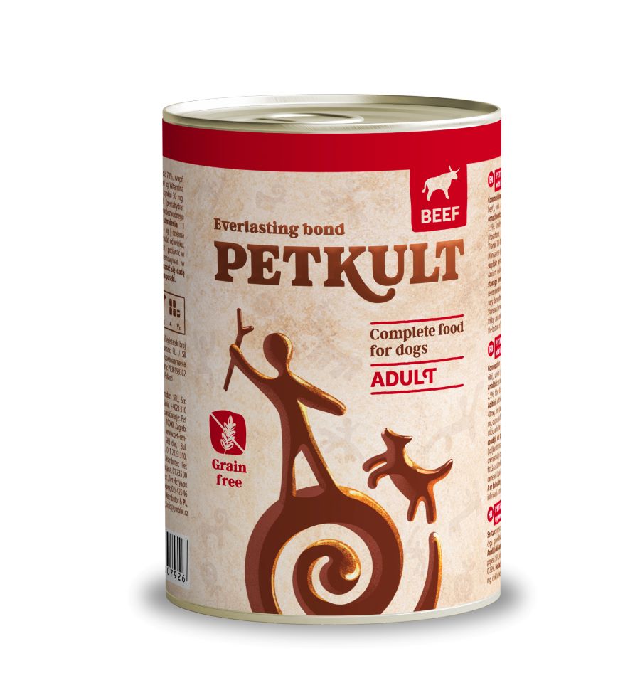 PETKULT Konzerva za pse, s govedinom, bez zitarica
