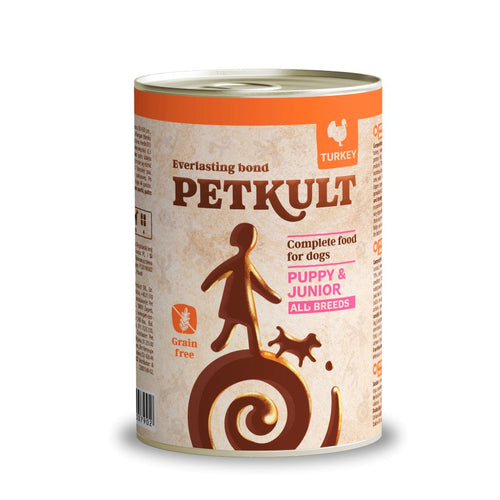 PETKULT Konzerva za pse JUNIOR, s puretinom, bez zitarica, 400g