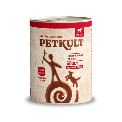 PETKULT Konzerva za pse Monoprotein Sensitive, govedina sa smeđom rizom, 800g