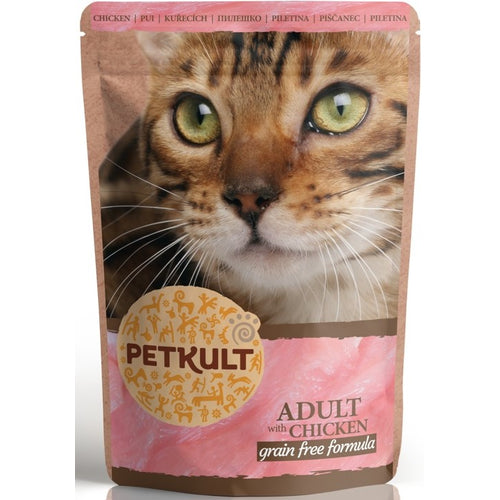PETKULT pasteta s mesnim komadicima, s piletinom, 100 g